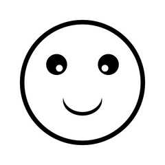 smiley face with a smile, mood improves icon design