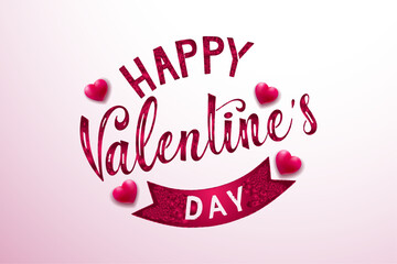 Happy Valentine's Day Lettering background