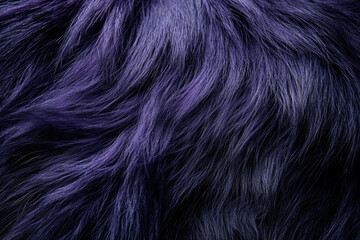 Close-up view of dark purple fur, showing texture and soft waves.