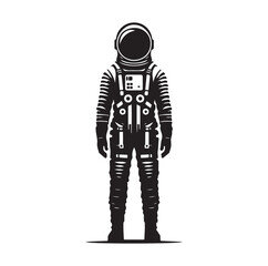 Astronaut silhouette vector illustration 