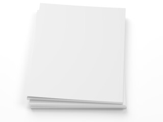 Open magazine with a glued binding. Vertical A4 format.
