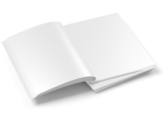 Open magazine with a glued binding. Vertical A4 format.