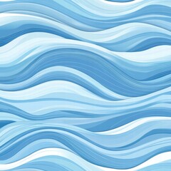 Fototapeta premium Seamless wave like pattern in varying shades of blue creating a serene and tranquil visual effect for backgrounds. Generative AI