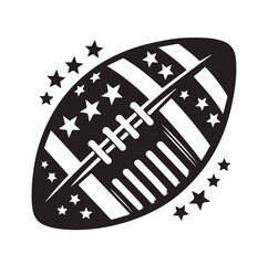 American football silhouette vector illustration