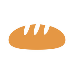 Simple French bread icon. Vector.