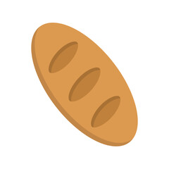 Simple French Bread Icon. Baguette. Vector.