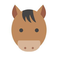 Cute horse face icon. Vector.
