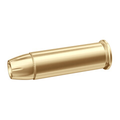 Asset 3D Golden Ammunition .38 Caliber Bullet - Isolated Background