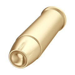 Asset 3D Golden Ammunition .38 Caliber Bullet - Isolated Background