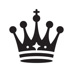 Kings crown icon silhouette vector illustration