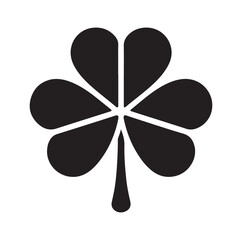 FOUR LEAF CLOVER silhouette vector illustration