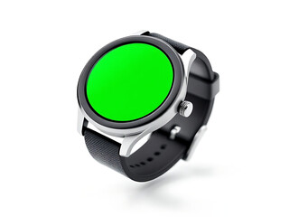 Obraz premium a green screen smart watch in a white background 