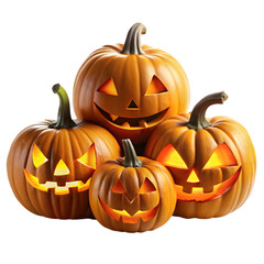 halloween pumpkin set  isolated on transparent background