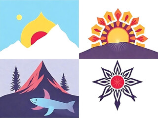 Obraz premium illustration of a set of icons