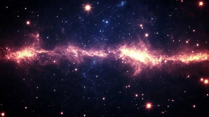 Skies nebula stars dimension concept. Cosmic landscape with vibrant stars and swirling colors in space.