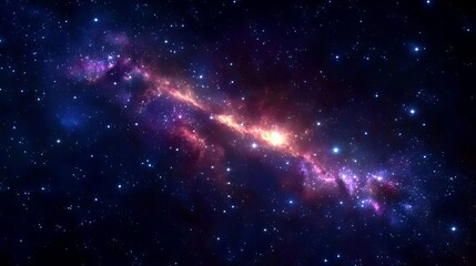 Skies nebula stars dimension concept. Vibrant galaxy with stars and nebula in a cosmic scene.