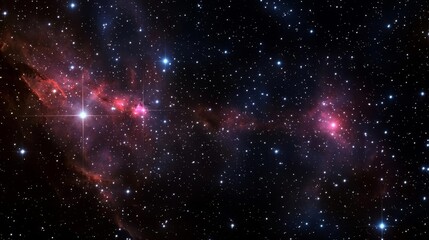 Skies nebula stars dimension concept. Vibrant cosmic landscape filled with stars and nebulae.