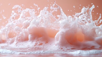 Fototapeta premium Splashes of milk and orange segments in motion