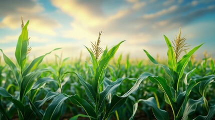 Obraz premium Realistic Farming Field with Overcast Lighting