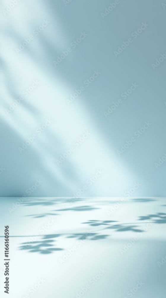 Poster soft light illuminates a tranquil space creating gentle shadows and reflections on a smooth surface 