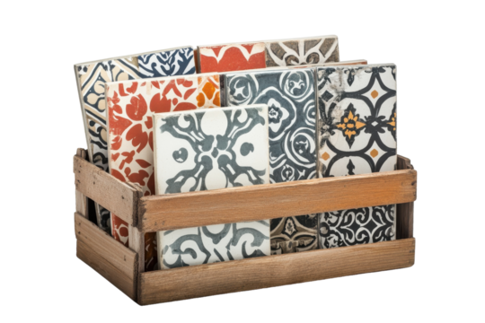 Patterned Ceramic Tiles in a Range of Colors and Designs