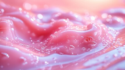 Pink liquid waves creating a mesmerizing texture