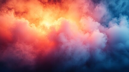 Fototapeta premium Colorful clouds glowing at twilight