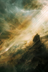 Fototapeta premium Spiritual Awakening in Light and Shadows