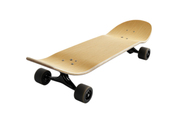 Classic Wooden Skateboard with Colorful Deck Design