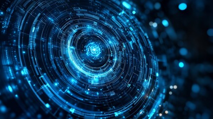 Fototapeta premium Modern Design Integrating AI Technologies in Aerospace Office
