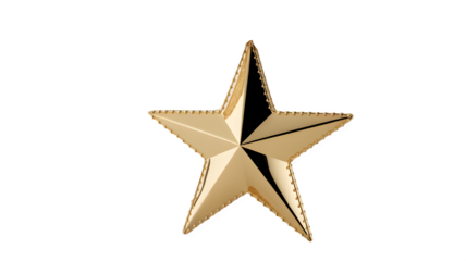 Golden star isolated on white background, Christmas Golden Star, Single Golden star PNG, Golden star with white background