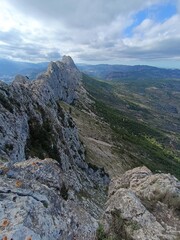 mountain landscape with blue sky