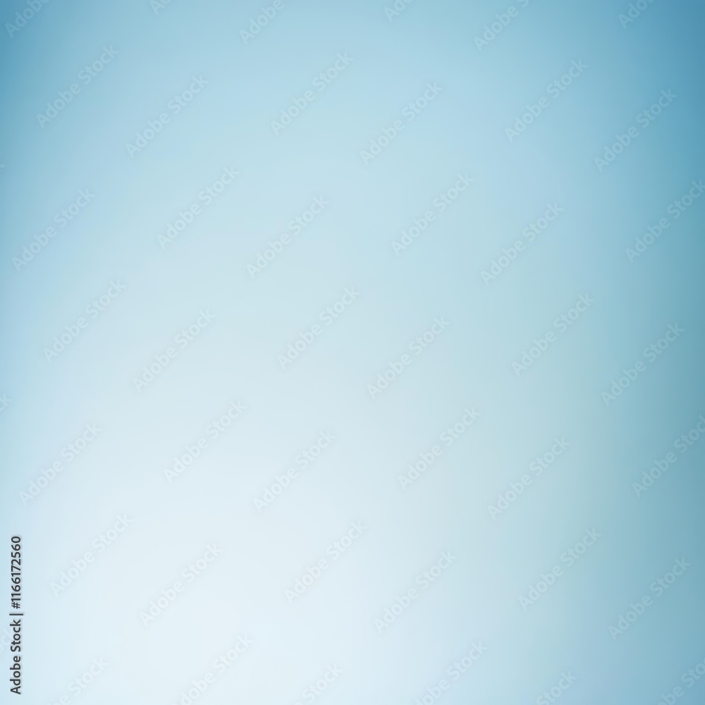 Poster soft gradient background in light blue tones creating a calm and relaxing atmosphere for design proj