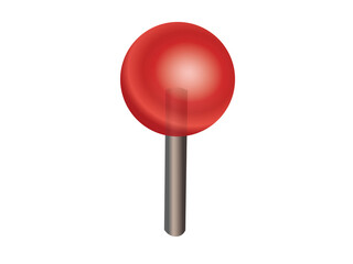 Red round head location pushpin icon