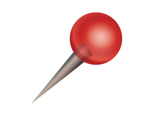 Red round head location pushpin icon