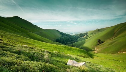 landscape with mountains and sky
