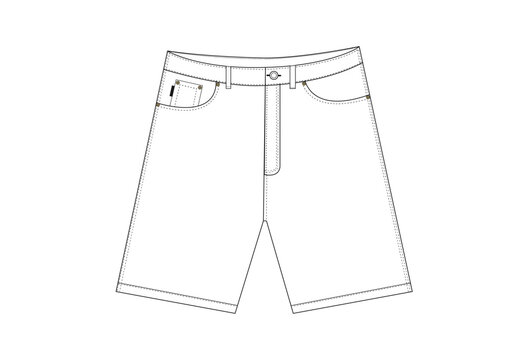 Geometral de pantalones cortos