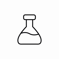 chemistry flask icon sign vector