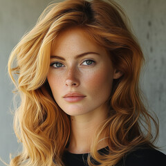 Obraz premium Woman Beautiful Realistic Model Headshots