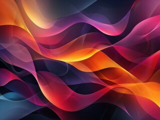Abstract waves of vibrant colors flowing in a dynamic composition.