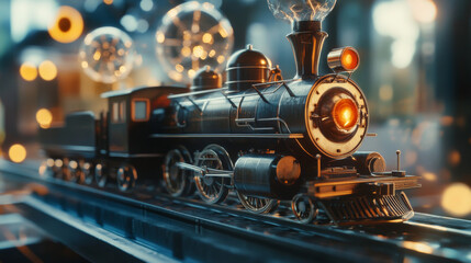 Fototapeta premium The train of particles