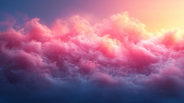 Dreamy pastel clouds at sunset in vibrant hues