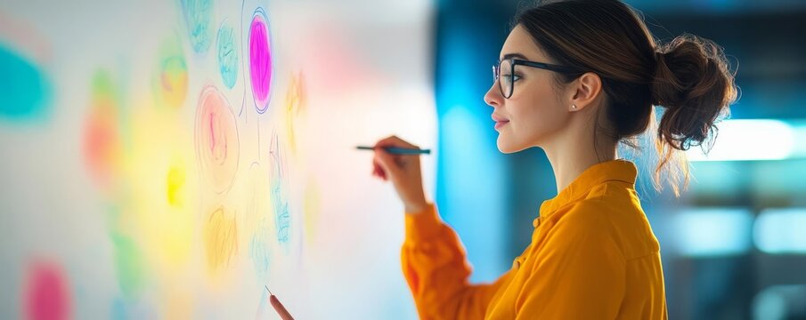 Interactive whiteboard app with annotation and export options, team brainstorming tool, creative and collaborative