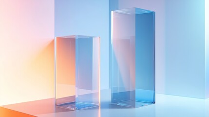 Obraz premium Futuristic Cityscape with Reflective Skyscrapers