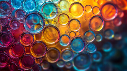 Abstract vector background with volume color circles 