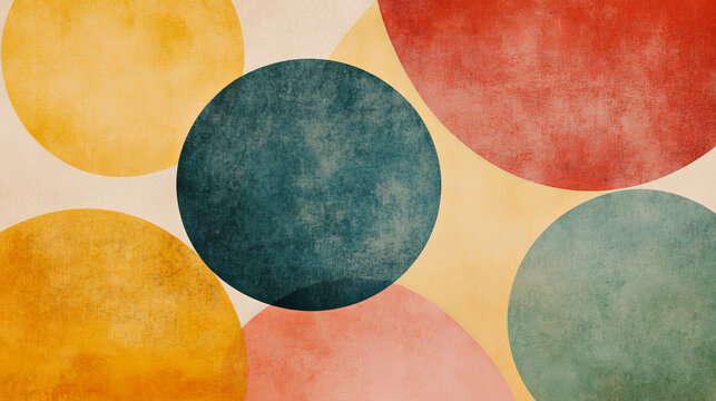 Abstract vector background with volume color circles 