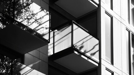 Obraz premium Urban Construction with High Contrast Details