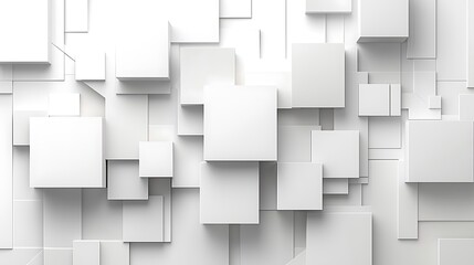 Abstract background of white cubes in varying sizes and depths, creating a three-dimensional textured surface.