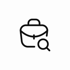 suitbag search portfolio icon sign vector