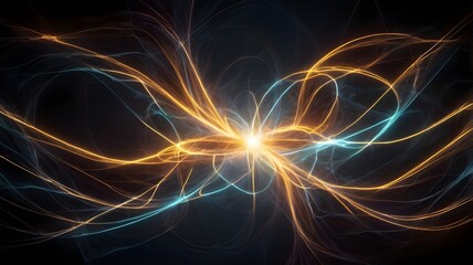 abstract background with glowing lines